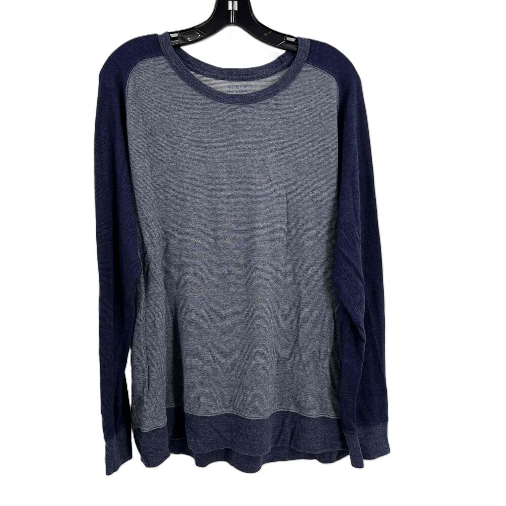 J.Crew Mens Colorblock Raglan Long Sleeve Crew‎ Neck Cotton Shirt Extra Large